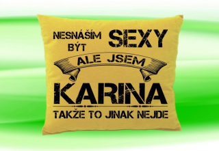 Polštář se jménem KARINA Béžový