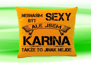 Polštář se jménem KARINA Medový
