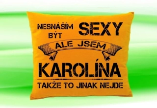 Polštář se jménem KAROLÍNA Medový