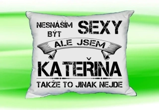 Polštář se jménem KATEŘINA Bilý