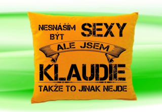 Polštář se jménem KLAUDIE Medový