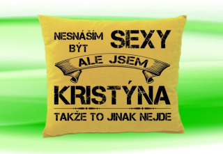 Polštář se jménem KRISTÝNA Béžový