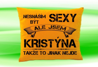 Polštář se jménem KRISTÝNA Medový