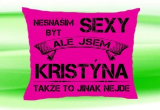 Polštář se jménem KRISTÝNA Růžový