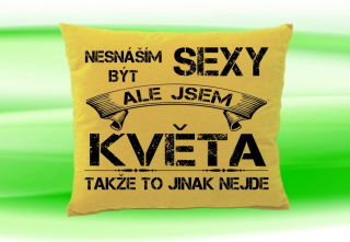 Polštář se jménem KVĚTA Béžový
