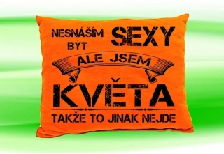 Polštář se jménem KVĚTA Oranžový