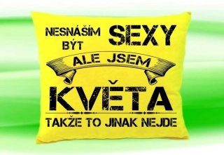 Polštář se jménem KVĚTA Žlutý