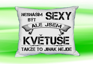 Polštář se jménem KVĚTUŠE  Bilý