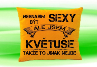Polštář se jménem KVĚTUŠE  Medový