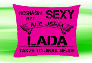Polštář se jménem LADA Růžový