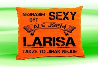 Polštář se jménem LARISA Oranžový