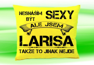 Polštář se jménem LARISA Žlutý