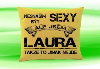 Polštář se jménem LAURA Béžový