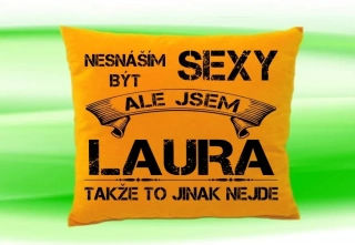 Polštář se jménem LAURA Medový