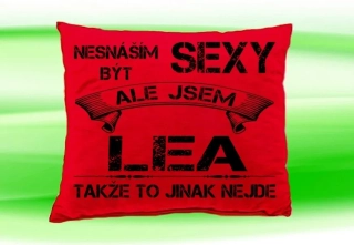 Polštář se jménem LEA Červený