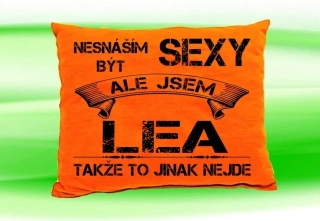 Polštář se jménem LEA Oranžový