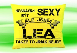 Polštář se jménem LEA Žlutý