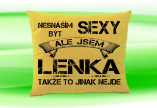 Polštář se jménem LENKA Béžový