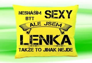 Polštář se jménem LENKA Žlutý