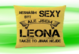 Polštář se jménem LEONA  Béžový