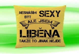 Polštář se jménem LIBĚNA  Béžový