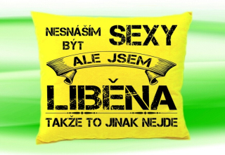 Polštář se jménem LIBĚNA  Žlutý