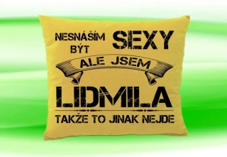 Polštář se jménem LIDMILA  Béžový