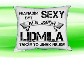 Polštář se jménem LIDMILA  Bilý