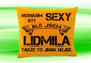 Polštář se jménem LIDMILA  Medový