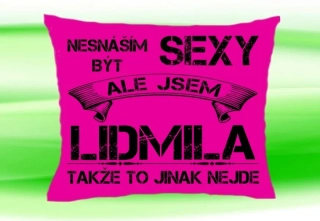 Polštář se jménem LIDMILA  Růžový