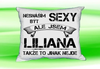 Polštář se jménem LILIANA Bilý