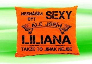 Polštář se jménem LILIANA Oranžový