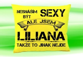 Polštář se jménem LILIANA Žlutý