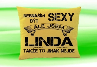 Polštář se jménem LINDA Béžový