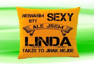 Polštář se jménem LINDA Medový