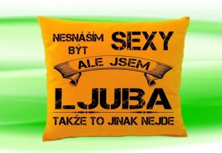 Polštář se jménem LJUBA Medový