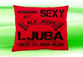 Polštář se jménem LJUBA Červený