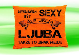 Polštář se jménem LJUBA Oranžový