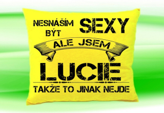 Polštář se jménem LUCIE Žlutý
