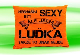 Polštář se jménem LUĎKA Oranžový
