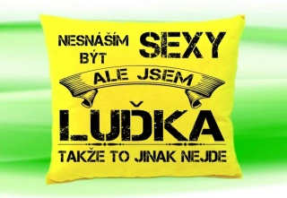 Polštář se jménem LUĎKA Žlutý