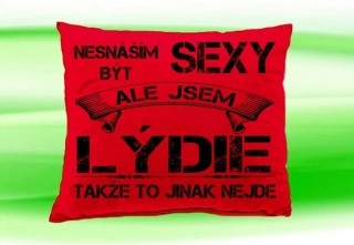 Polštář se jménem LÝDIE Červený