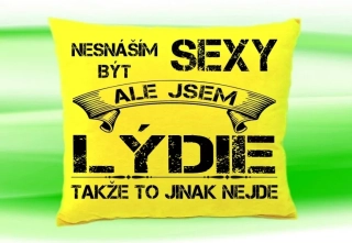 Polštář se jménem LÝDIE Žlutý