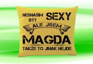 Polštář se jménem MAGDA Béžový