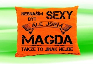 Polštář se jménem MAGDA Oranžový