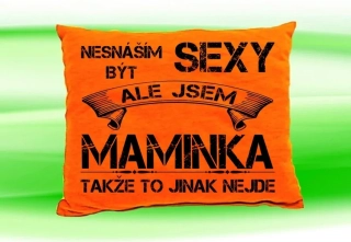 Polštář se jménem MAMINKA Oranžový