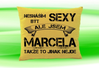 Polštář se jménem MARCELA Béžový