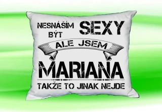 Polštář se jménem MARIANA Bilý