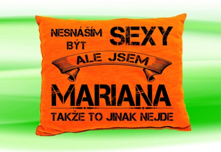 Polštář se jménem MARIANA Oranžový