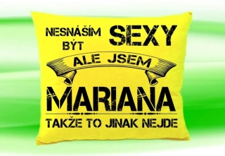 Polštář se jménem MARIANA Žlutý